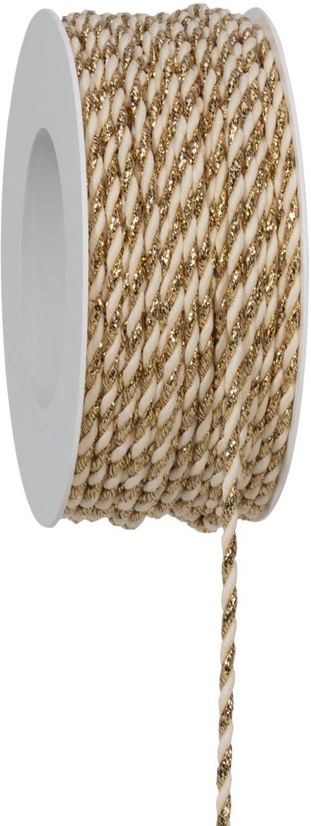 Touw Glitter Creme Goud 100 meter- Breedte 3mmcm - 100m lang
