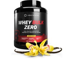 BeBulk Nutrition - Whey Bulk Zero - Protein Poeder - Aspartaamvrij - Palmolievrij - 22g eiwit per portie (2000g, Vanille)