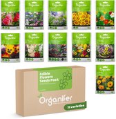 Eetbare Bloemen Zaden Pakket - 11 Soorten - Oost Indische Kers Zaad - Eetbare Planten - Korenbloem Zaad - Eetbare Bloemen Zaad - Eetbare Tuin - Organifer
