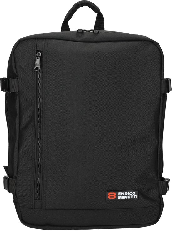 Enrico Benetti Amsterdam Underseater / Cabin Rugzak - 17 inch laptop, 24L - 54687 - Zwart