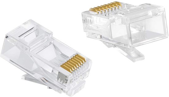 CAT6 Connector RJ45 - Voor massieve (solid/stugge) utp kabels - 10 CAT6 Connector RJ45 - Voor massieve (solid/stugge) utp kabels - 10