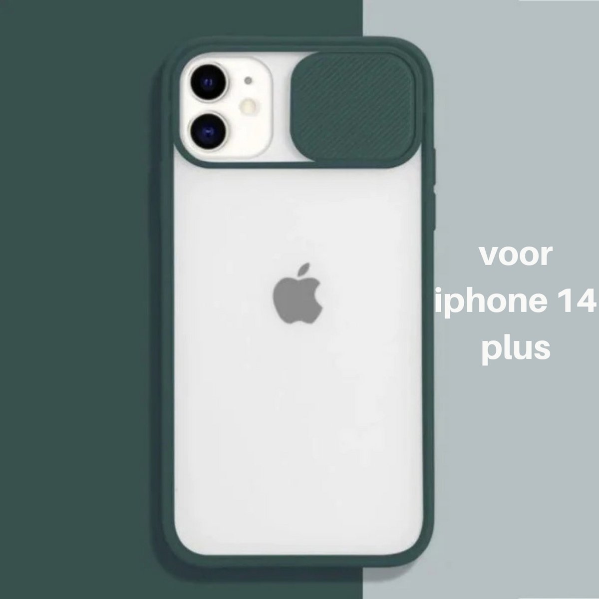 TPU Bumper Case met Slide Camera Cover geschikt voor iphone 14 plus