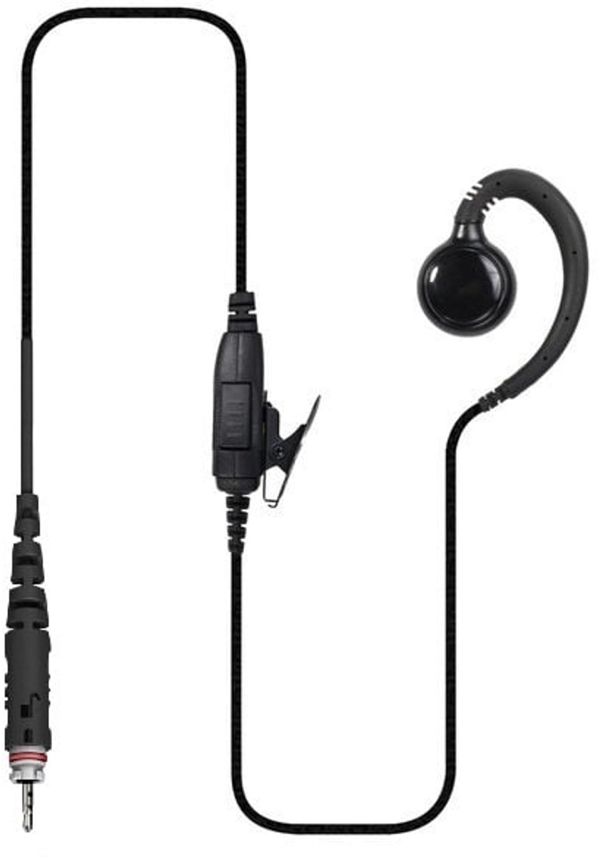 Hoornie Portofoon Oortje Motorola CLP446e - C-Shape Headset - Kevlar Kabel