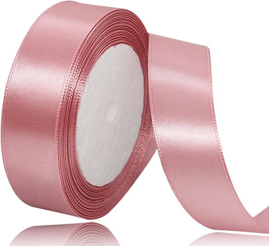 Weinachten Satijnen lint, breed, 4 rollen 25 mm x 22 m, satijnen lint, groen, rood, cadeaulint, lint, Kerstmis, stoffen lint om te knutselen, geschenkverpakking