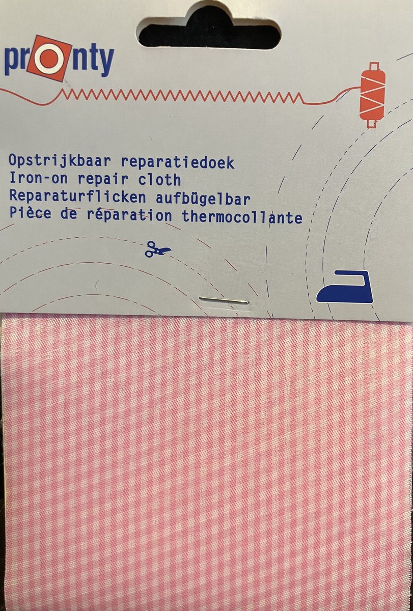 Pronty reparatiedoek ruit opstrijkbaar 10 c 40 cm