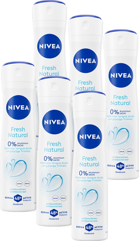 Nivea - Déodorant Spray - Fresh Natural - 6 x 150 ml - Value pack