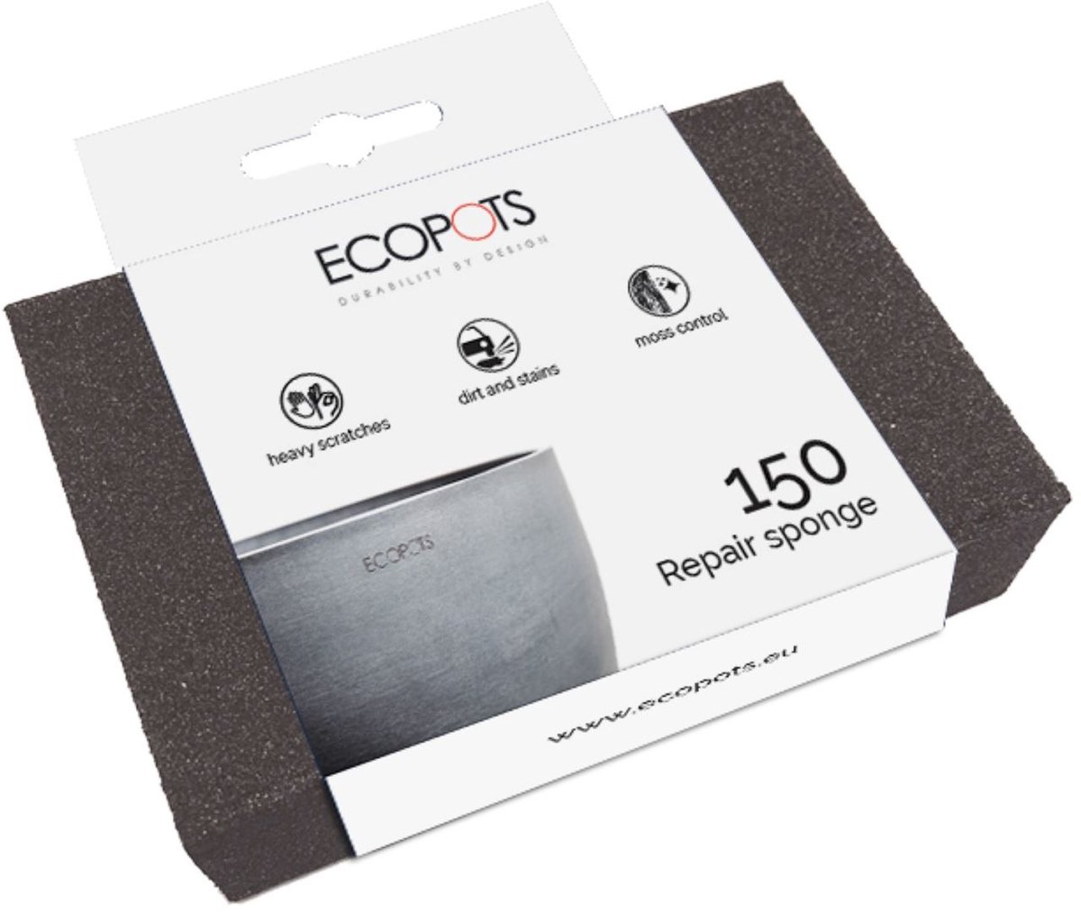 Ecopots repair spons - om krassen te verwijderen