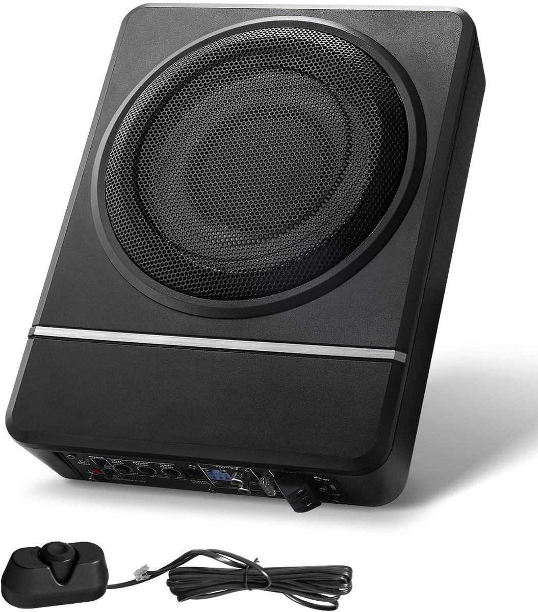 8" 240W Subwoofer voor Onder de Stoel In de Auto, Slanke Actieve Subwoofer voor Onder de Stoel, Low-Profile Audio met Ingebouwde Versterker, Hoge/Lage Ingang en Volumeregeling, voor SUV's