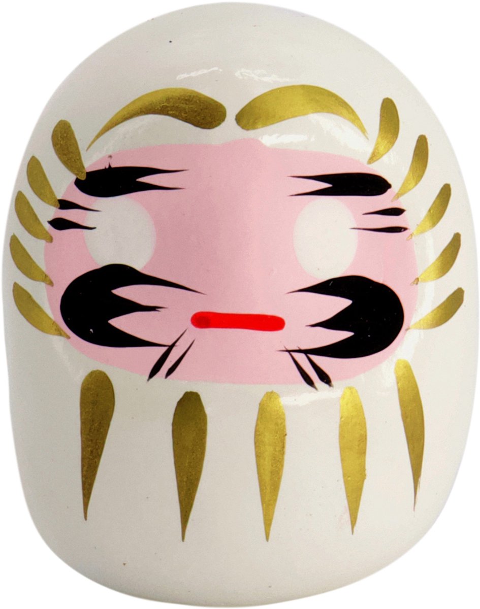 Tokyo Design Studio - Witte Daruma - Gelukspoppetje - 6cm