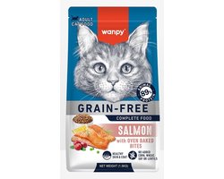 Wanpy - Kattenvoer - Droogvoer - Zalm - Huid & Vacht- 1.5 kg - Graanvrij