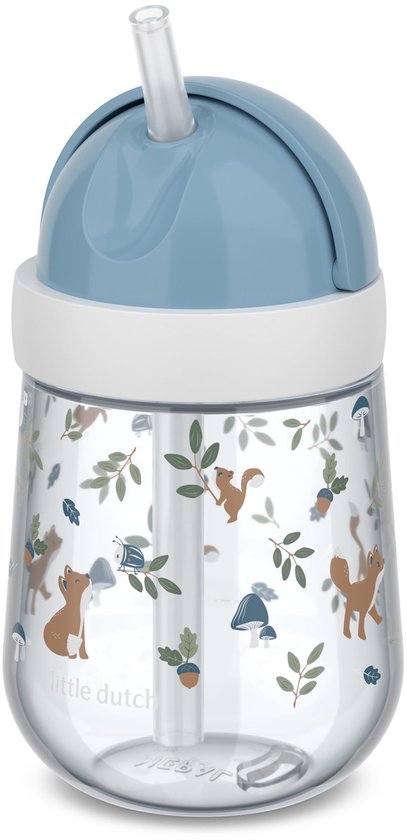 Gobelet à paille Mepal Mio - 300 ml - Facile à tenir - Vaisselle pour enfants - Friends de la forêt