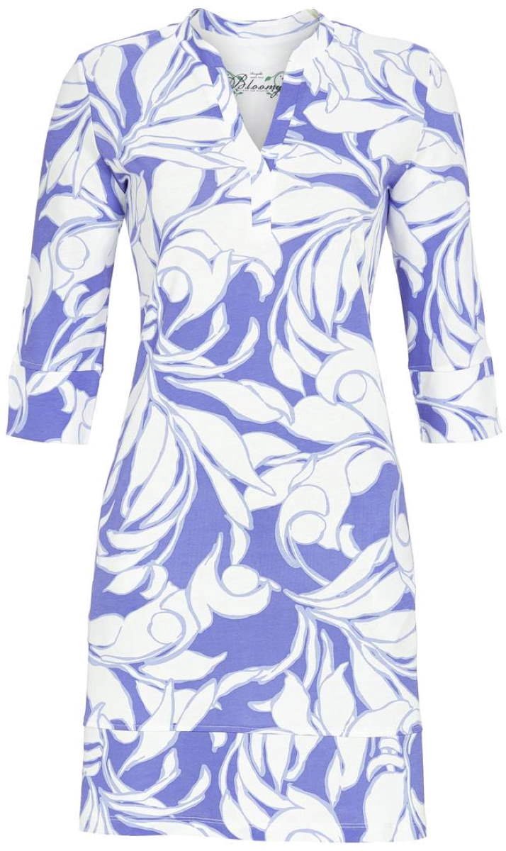 Ringella Nachthemd abstracte bloemen blauw - Blauw - Maat - 42