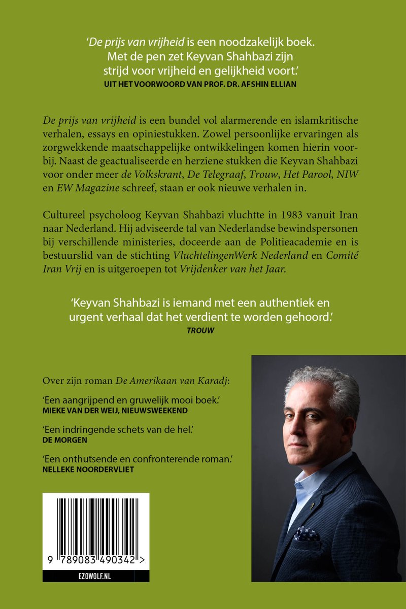 De prijs van vrijheid - back cover