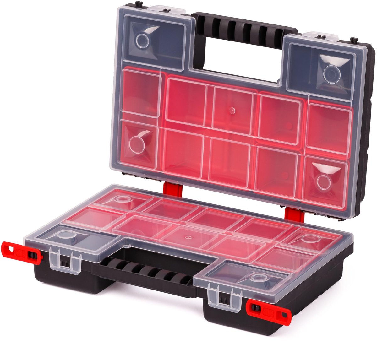 Unyqoos ® Dubbelzijdige Opbergdoos met 12 Uitneembare Binnenboxen voor Kleine Onderdelen en Accessoires