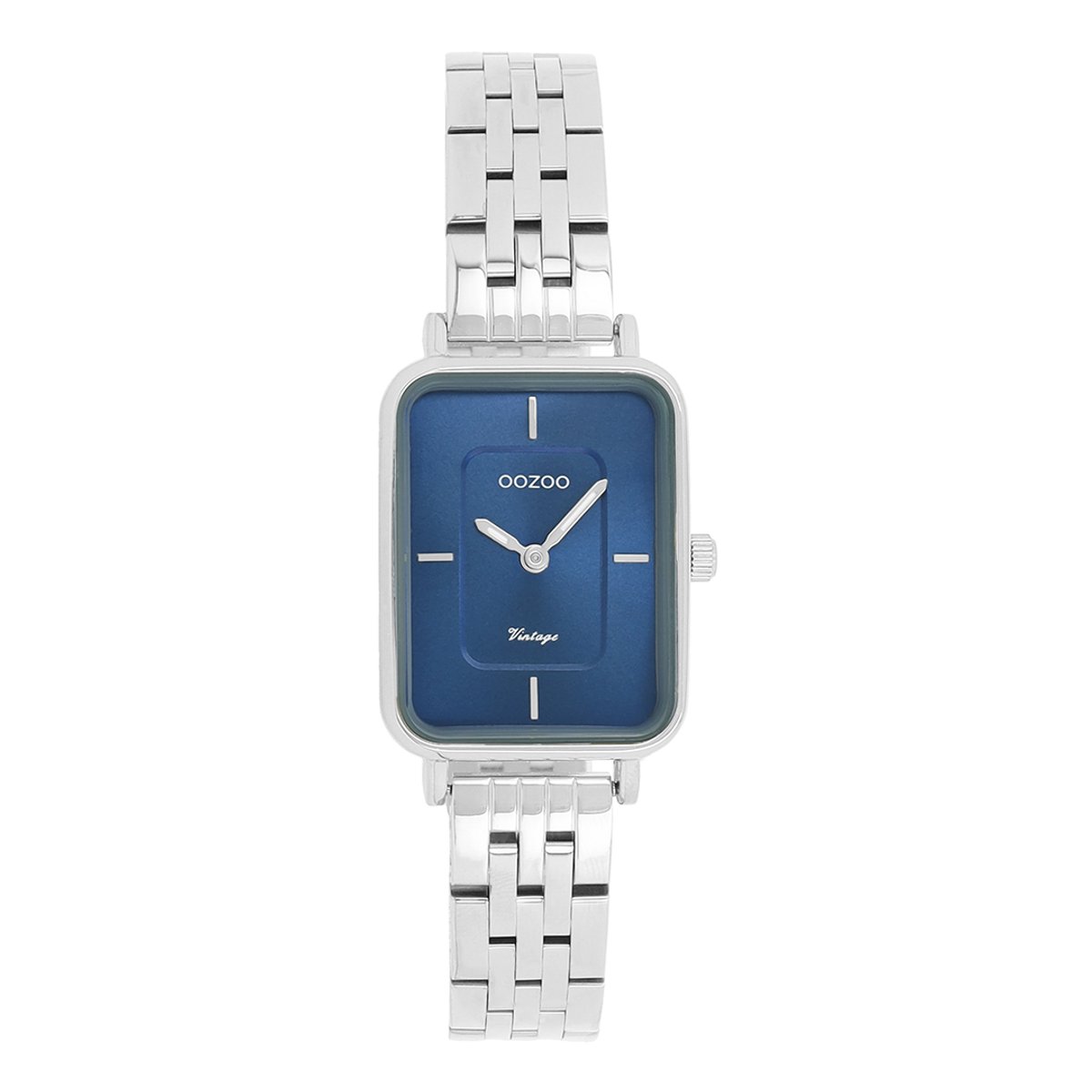 OOZOO Vintage series - Zilverkleurige horloge met roestvrijstalen armband roestvrijstalen armband - C20417