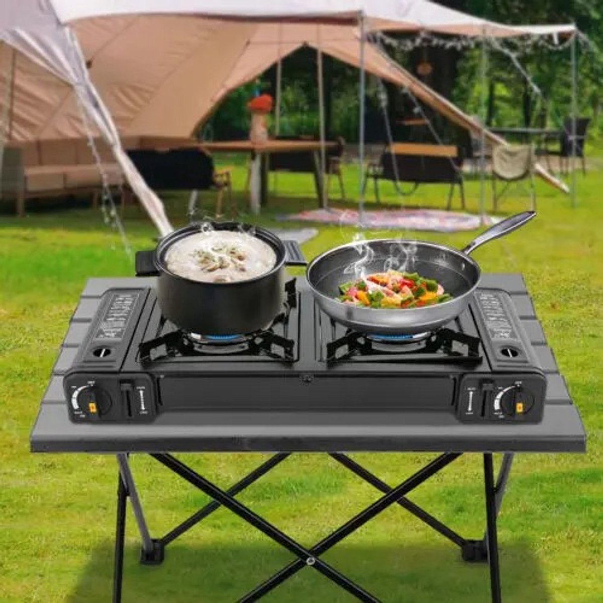 Darryy Gasfornuis et piëzo-ontsteking, 3500 W, 240 g gasfornuis et piëzo-ontsteking, voor