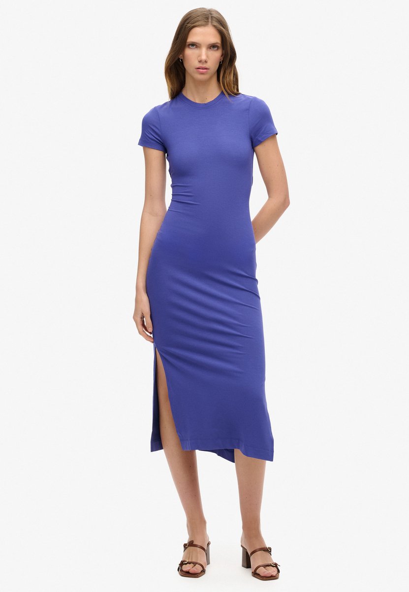 Superdry Midi T-shirtjurk Dames Jurken Marineblauw