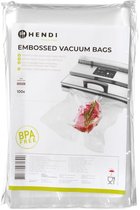 Sachets dentelés pour cuisson sous vide, pour machines d'emballage sous vide à bande et à cloche, HENDI, 100 pièces, 150x250mm
