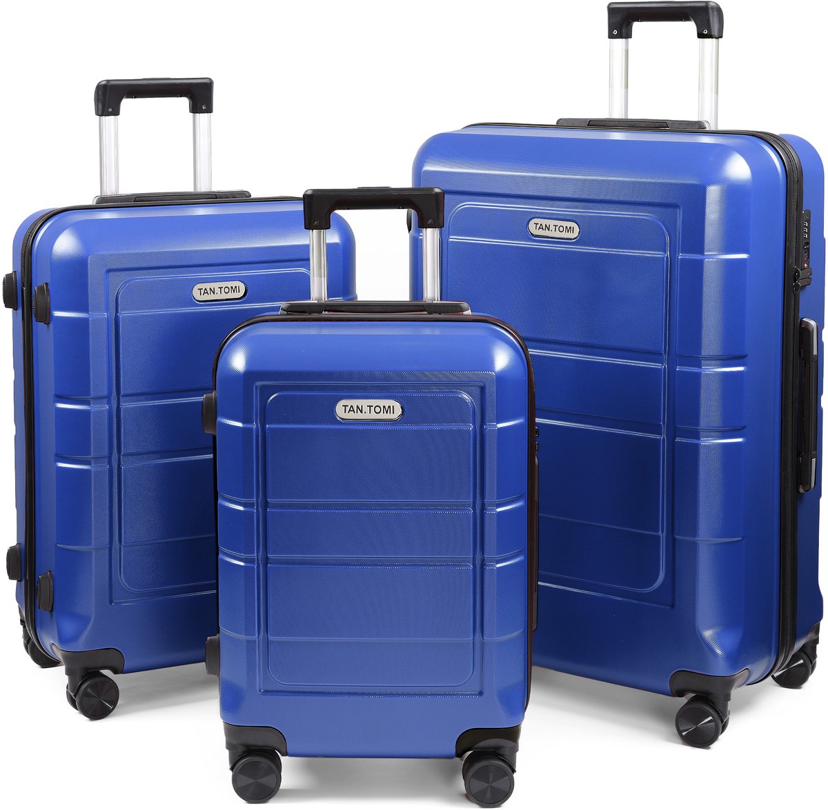 TAN.TOMI Kofferset - 41L Handbagage + 65L + 95L Ruimbagage - Cijferslot - Slot Reiskoffer met Wielen - Lichtgewicht, Duurzaam en Ruim - Perfect voor Vliegreizen