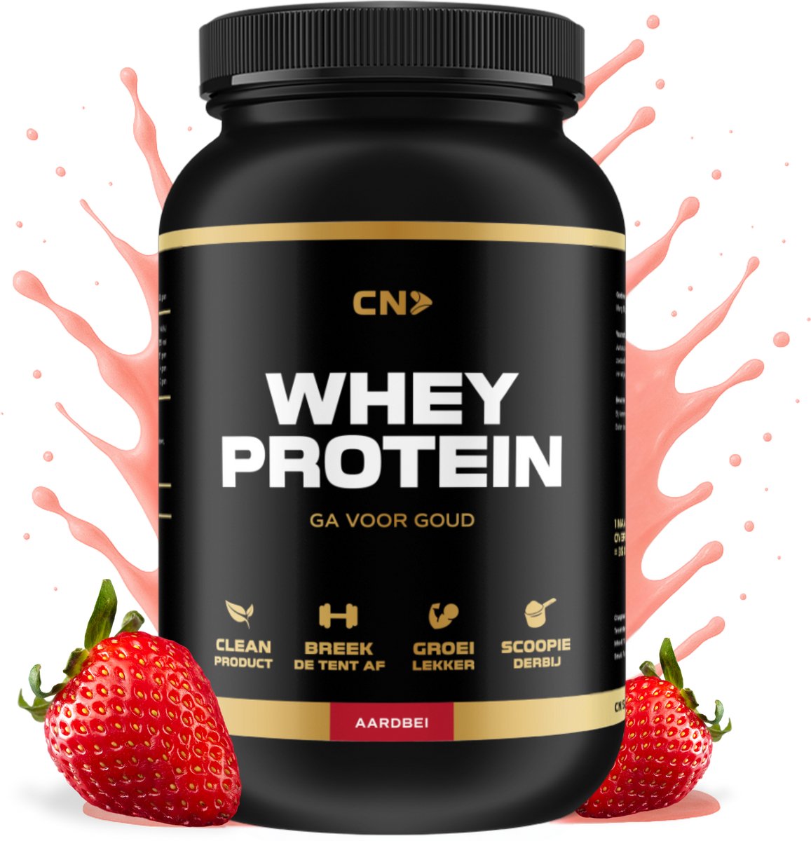 Goedkoopste CN Supplements Whey Protein - Aardbei - Eiwitpoeder - Eiwitshake - 2500 gram - 70 Shakes