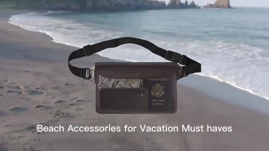 Sac banane étanche I ceinture de course I avec support pour smartphone I transparent I sac banane I sac de course I Blauw