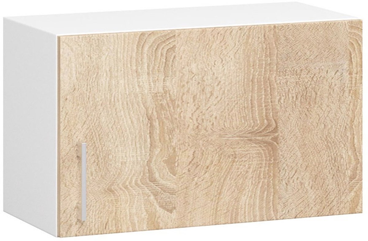 Keukenkast modulaire LIMA W60 voor Afzuigkap / Hangkast / Bovenkast / AKORD Furniture Factory / Wit - Sonoma Eik / 60 x 29 x 30,5 cm