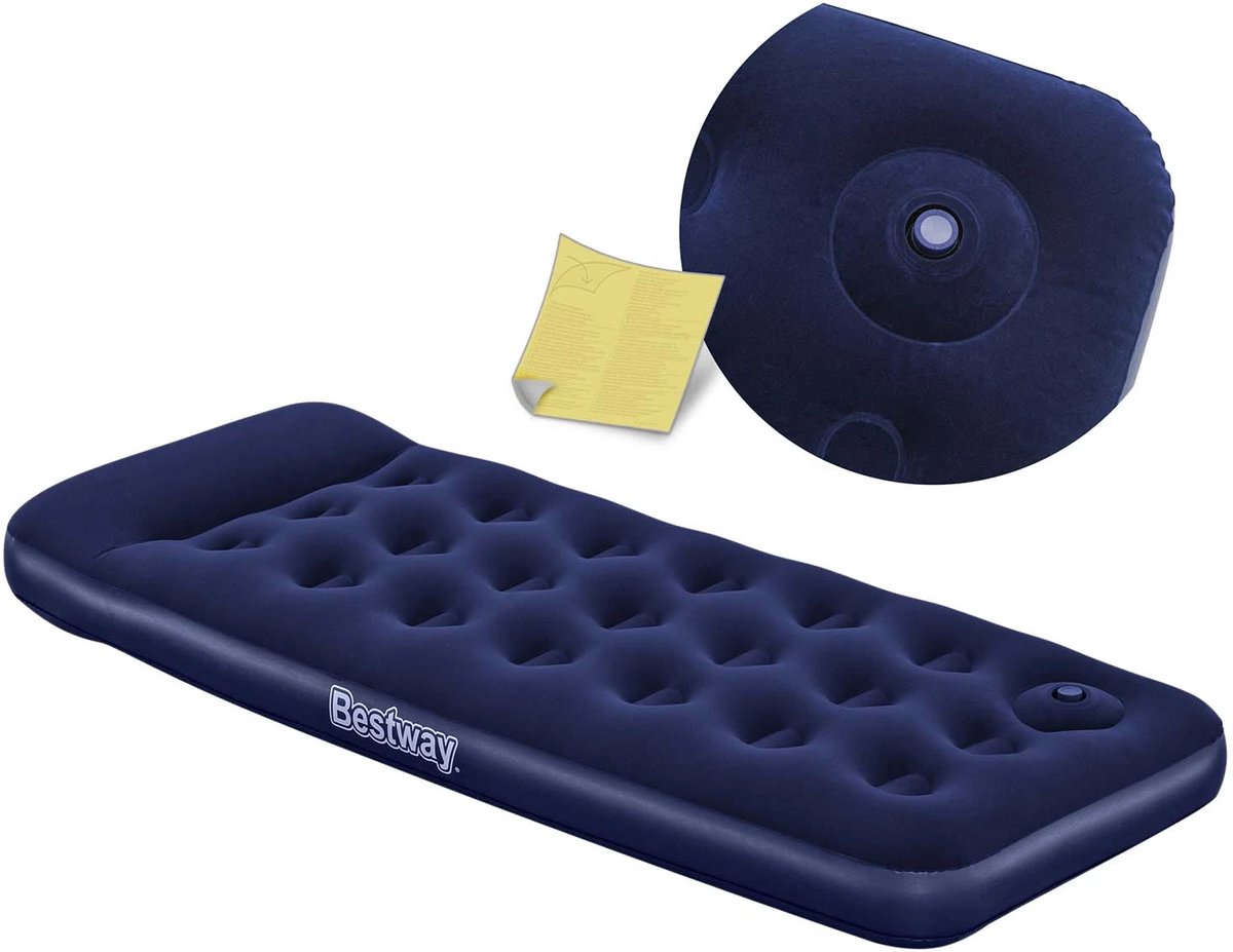 Bestway Camping Luchtbed Flocked Easy Inflate - Single