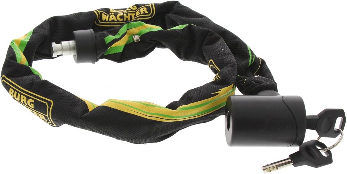 Geharde vierkante ketting met cilinderslot 90 cm - 6 mm dik, optimale veiligheid voor fietsen en scooters