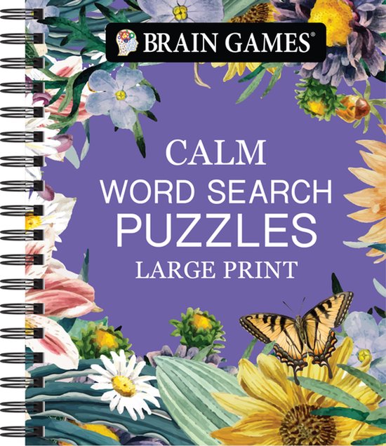 Brain Games Large Print- Brain Games - Calm: Word Search Puz ... - cover