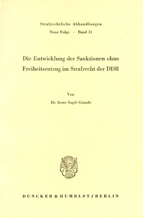 Strafrechtliche Abhandlungen. Neue Folge11- Die Entwicklung  ... - cover