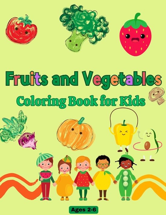 Fruits and Vegetables Coloring Book - cover