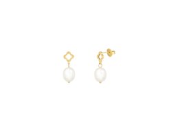 Pearl Muse Oorbellen Goud - Yehwang - Gouden Oorbellen - Stainless Steel (verkleurt niet!) - Oorbellen dames - Kerst cadeau - Sinterklaas cadeau - Valentijn - Moederdag - Oorbellen voor tieners