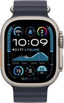 Bol.com Apple Watch Ultra 2 GPS + Cellular 49mm Natural Titanium Case with Navy Ocean Band aanbieding