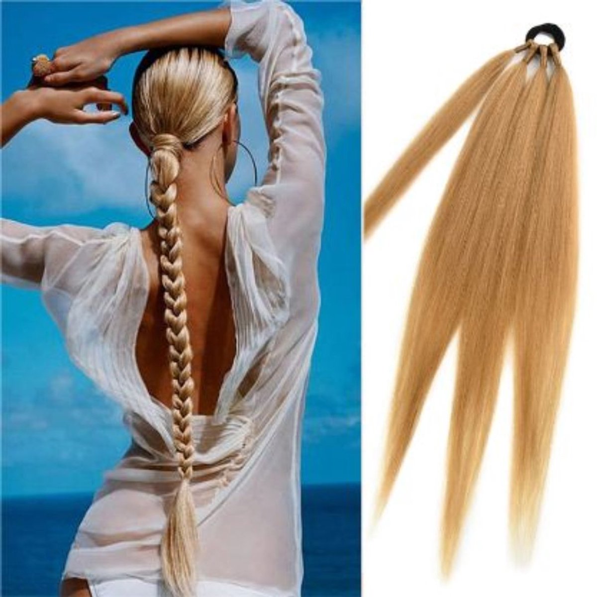 Bodybite - Vlechthaar Hairextension - Hairextensions - Haarstuk - Hair Extensions - Vlecht Haar - Blond - BRAIDELLA