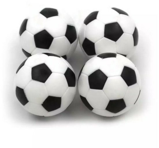 Pegasi set van 6 Tafelvoetbal Balletjes zwart/wit 32mm - Multi-pack Tafel Voetbal ballen - ABS Kunststof - Wit met Zwart