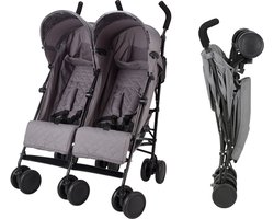 X Adventure Duo Buggy / Twin Buggy / Double Buggy – Dossier léger et réglable – Grijs