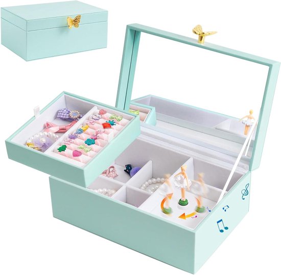 Jewelkeeper Ballerina muziekdoos & kleine meisjes sieradenset - 3