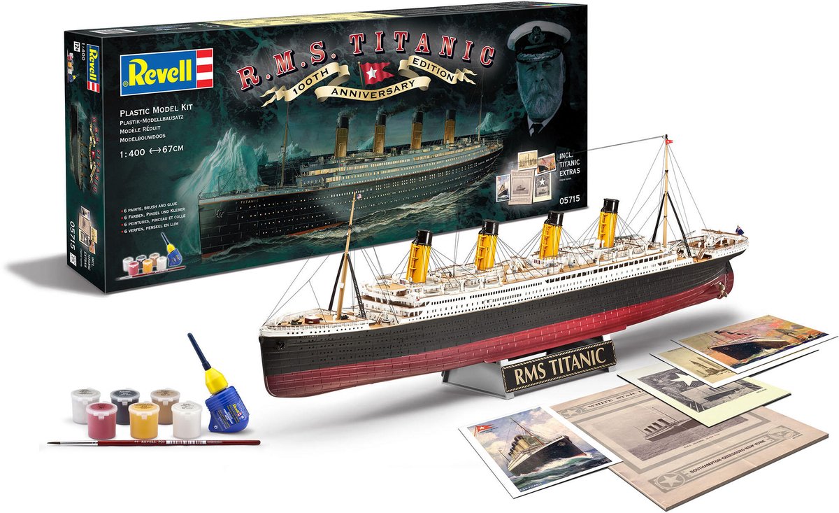 Revell Modelbouwpakket Schepen - 05715 Gift-Set 100 Years Titanic - 1:400 — afbeelding 4