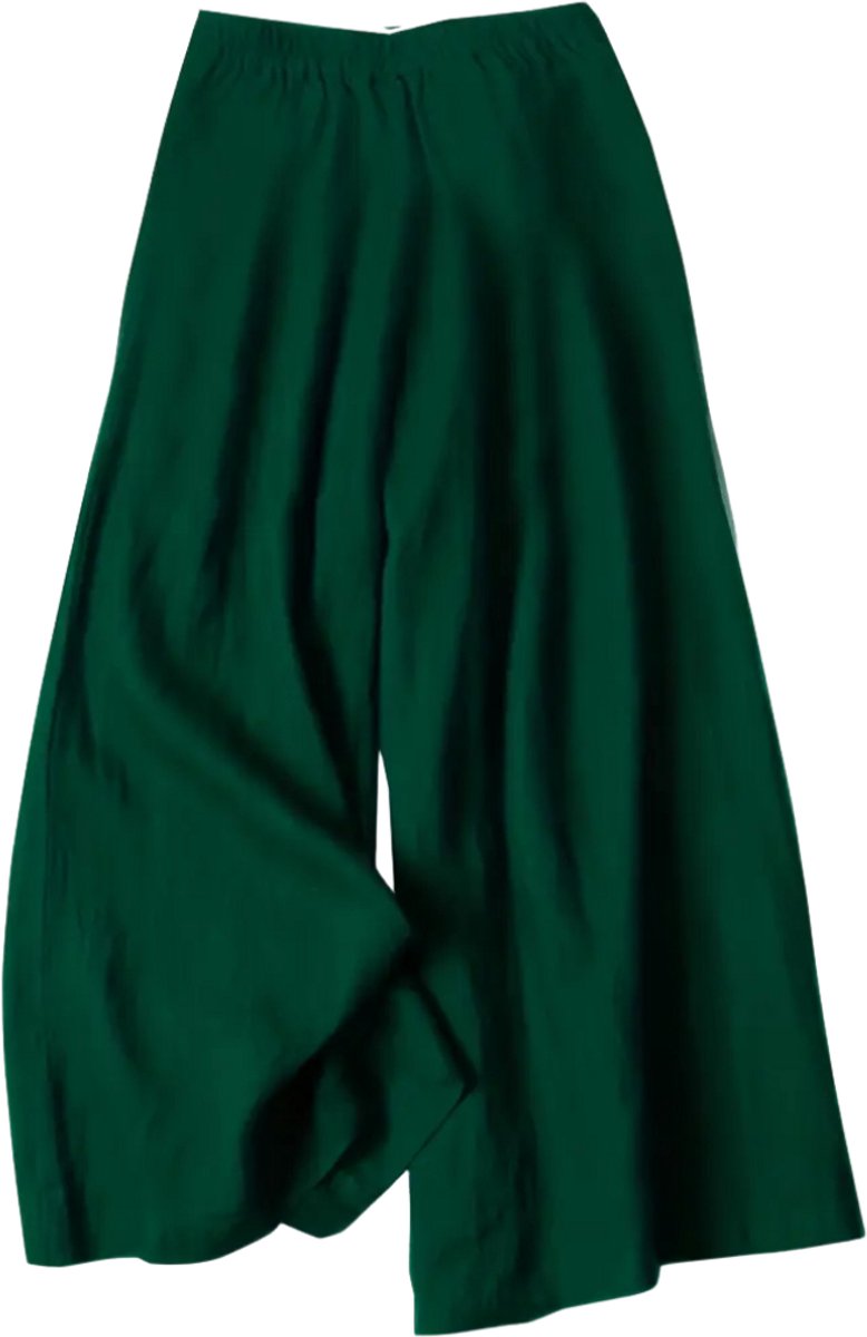 Nivard Linnen Broek Dames Zomerbroek Volwassenen Lange Broek Pantalon Strandbroek Zomer Ibiza Stijl Groen