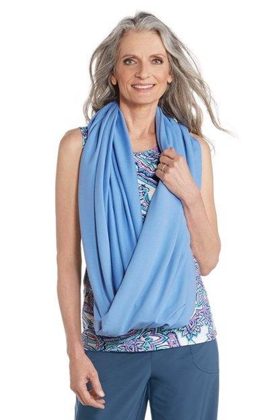 formule wol academisch Coolibar - UV-beschermende omkeerbare sjaal - Blauw | bol.com