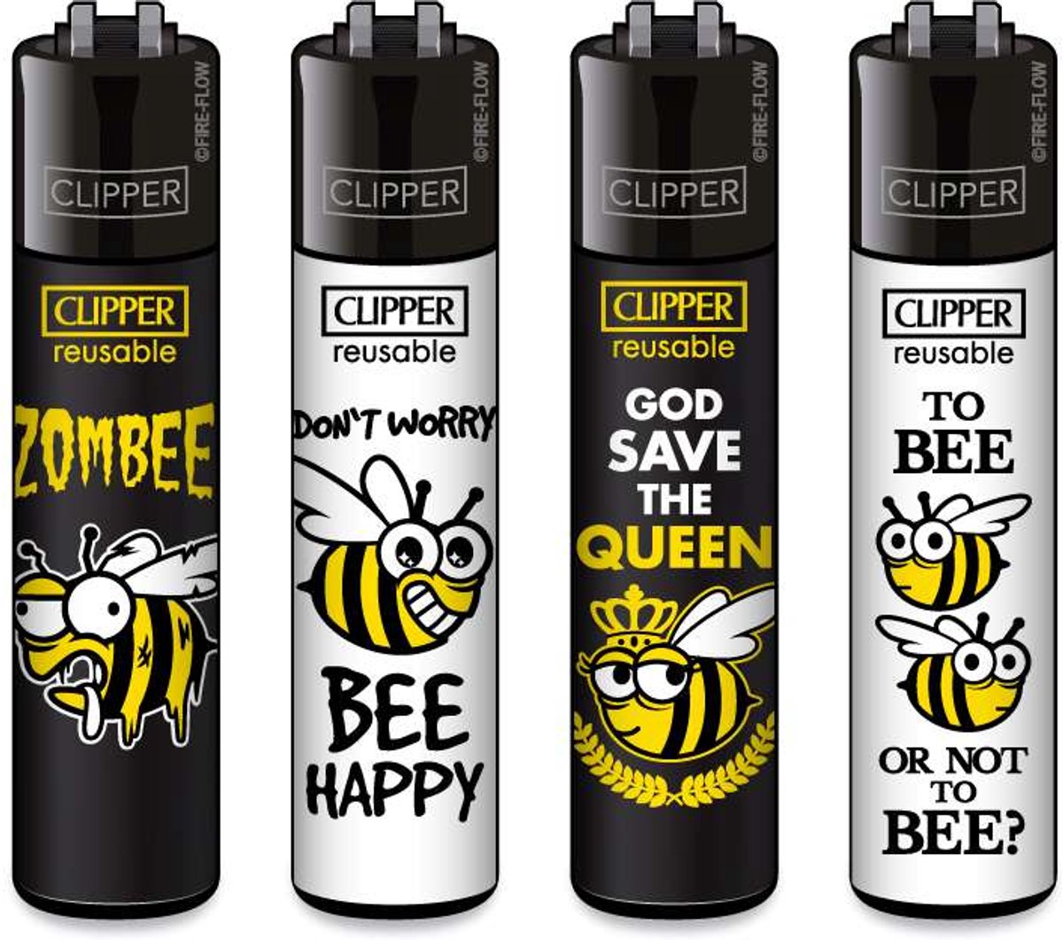 Goedkoopste Clipper Classic Large Aanstekers Bees (4 Stuks