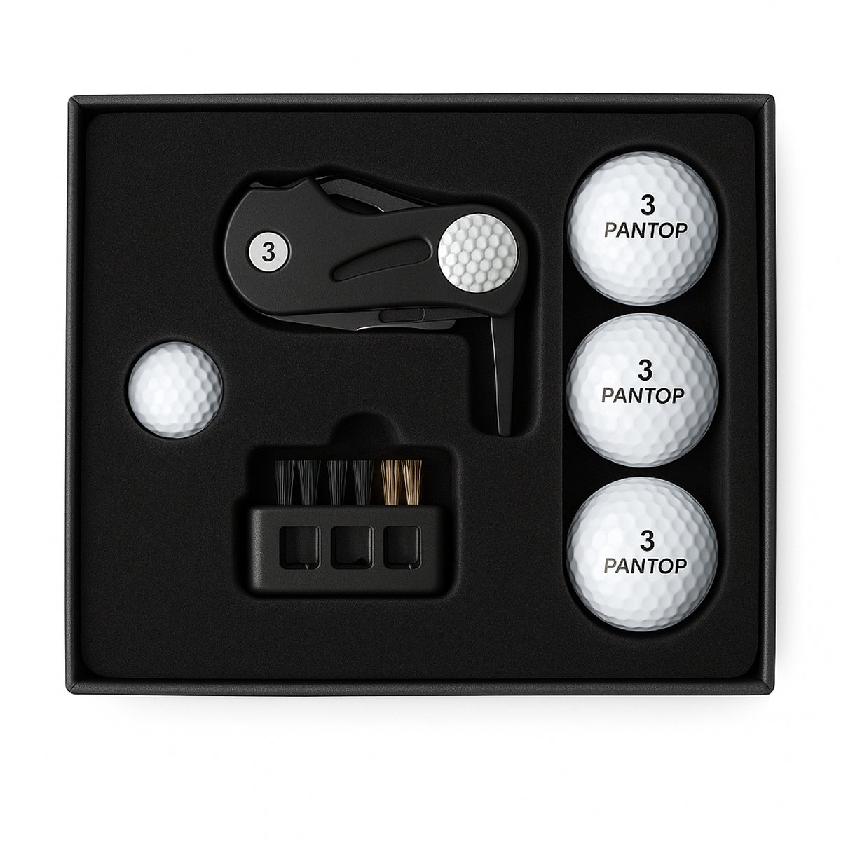 Golfpresentjes - De Golf cadeau set Multitool - Cadeau voor golfer- Incl GRATIS stijlvolle zwarte cadeaubox verpakking - luxe golf box – exclusief Golfcadeau- golfballen- Golf accessoires - Pitchfork - Golfteller -Golf sport - Golf training - Cadeau