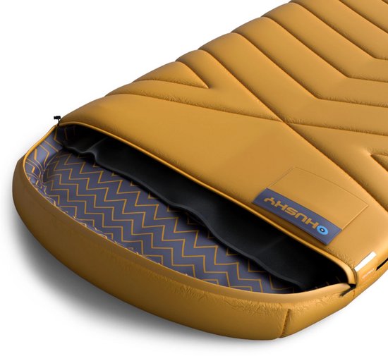 Husky dekenslaapzak Gizmo 2024 -5°C Mustard 220 x 90 cm - Geel met grijs van Husky — afbeelding 2