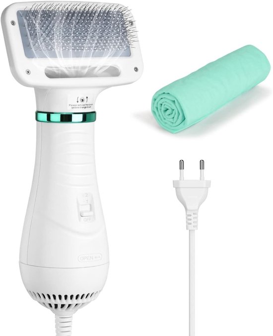 Foto: Intelectro 2 in 1 waterblazer hond verschillende temperatuurinstellingen compact design wit