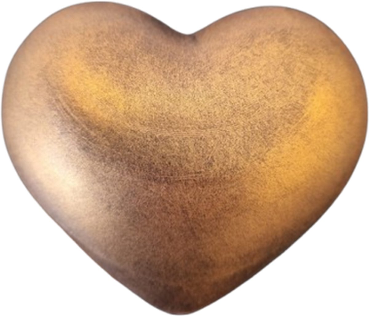Mini duo urn hart - brons - 8 x 8 cm