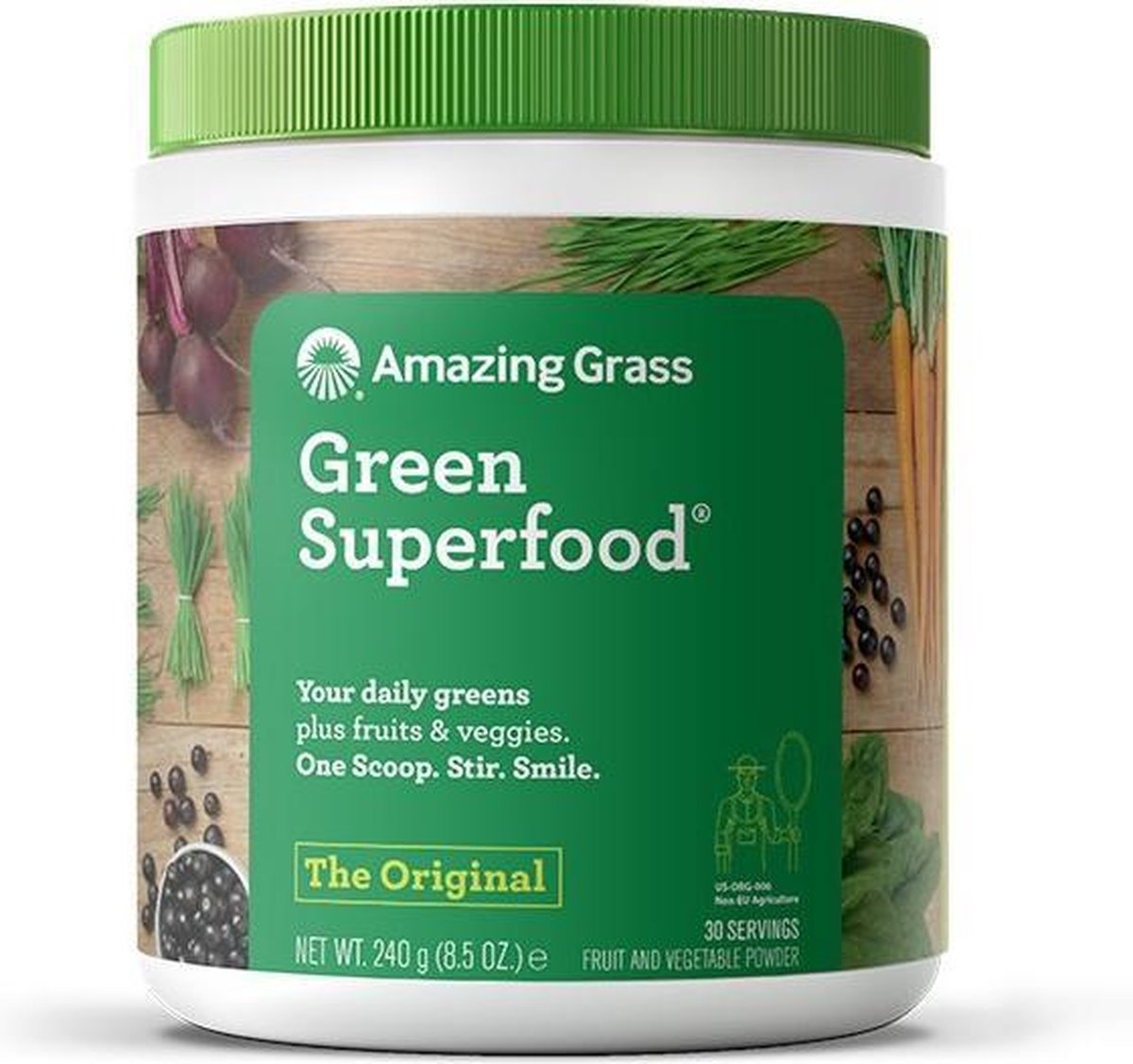 Goedkoopste Amazing Grass Green Superfood - Original (Naturel) - 240 gram - Vegan supplement