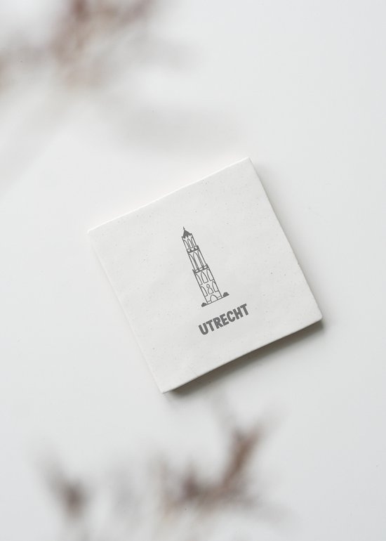 Tegeltje Utrecht - Domtoren | Wit