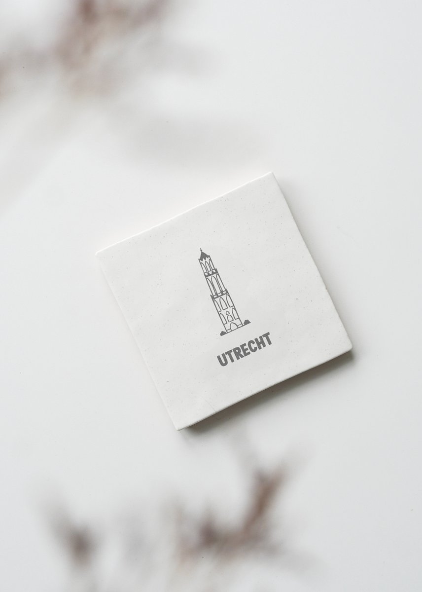 Tegeltje Utrecht - Domtoren | Wit