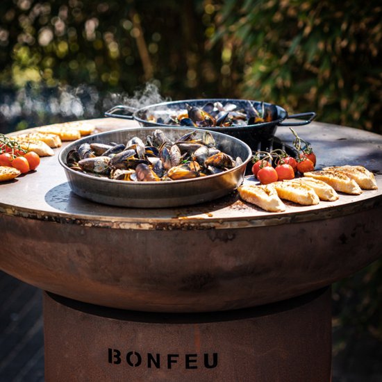 BonFeu BonBiza Corten - CortenStaal - Buitenkoken - Plancha Bakken - Plancha BBQ - 80x80x100 cm van BonFeu — afbeelding 2