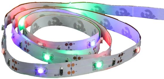 Atmosphera LED Strip lichtsnoer - multi kleuren - 330 cm - op batterij - feestelijke lampjes - slaapkamer - feestruimte van Atmosphera — afbeelding 4